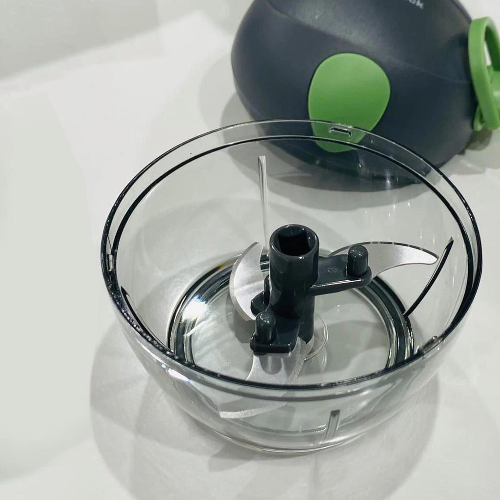 MÁY XAY TỎI, ỚT MINI CẦM TAY HÌNH CHÚ HEO XANH