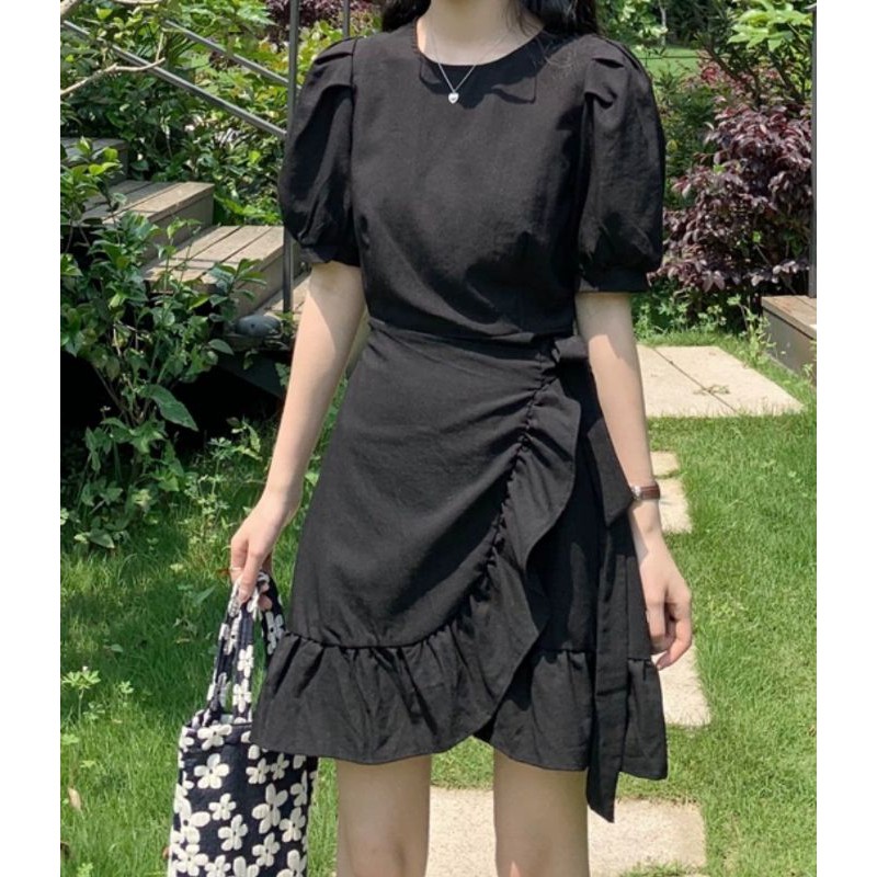 ❤Đầm đen tà chéo ulzzang❤ 2 kiểu siêu phẩm | BigBuy360 - bigbuy360.vn