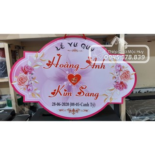 Bảng tên dâu rể treo trong nhà trang trí cho đám cưới (nhắn cho shop gửi mẫu)