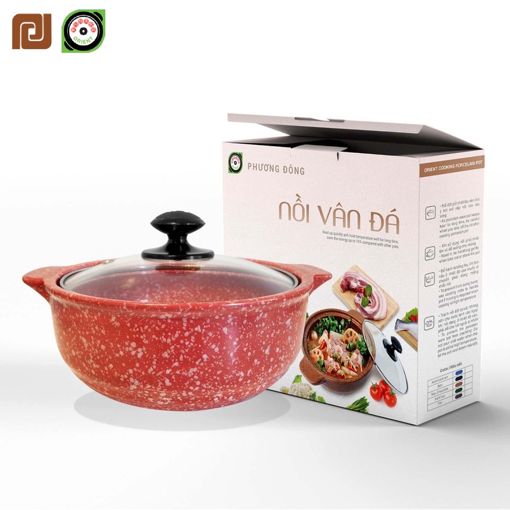 Nồi Sứ Sâu Vân Đá Phương Đông PDVS 1.0L - 1.5L - 2.0L - 2.5L