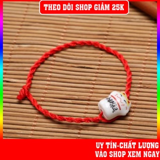 Vòng tay chỉ đỏ may mắn mèo
