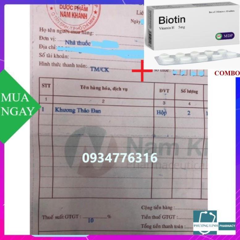 Combo Biotin 5mg+ [HỘP LỚN 120 VIÊN] - Viên Uống Xương Khớp Khương Thảo Đan HỘP 120 VIÊN
