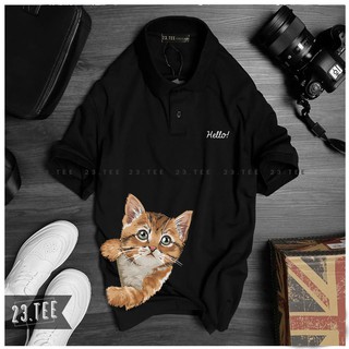 Áo polo in Cat hello!  vải cá sấu