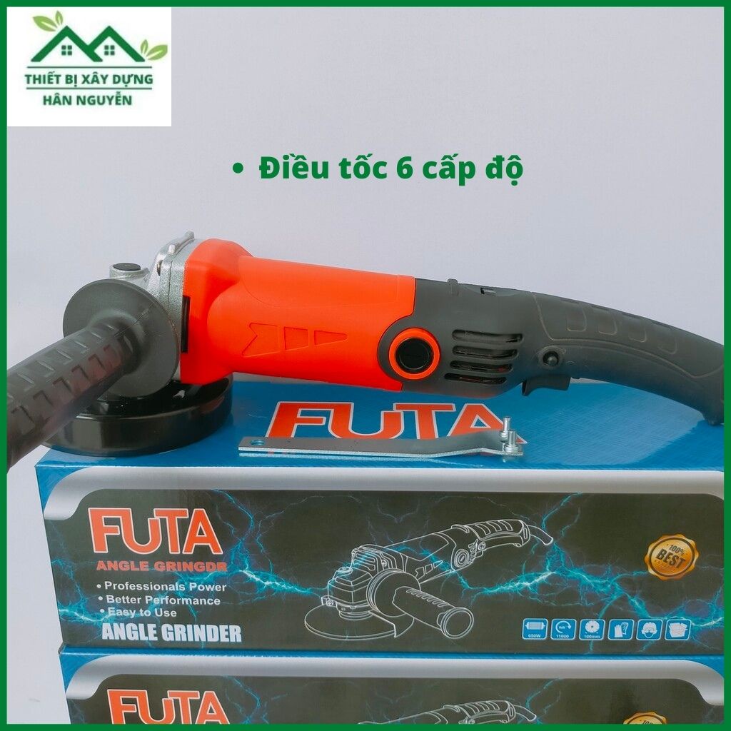 Máy cắt cầm tay Futa có chỉnh tốc độ công tắc bóp lưỡi 100mm,máy mài góc