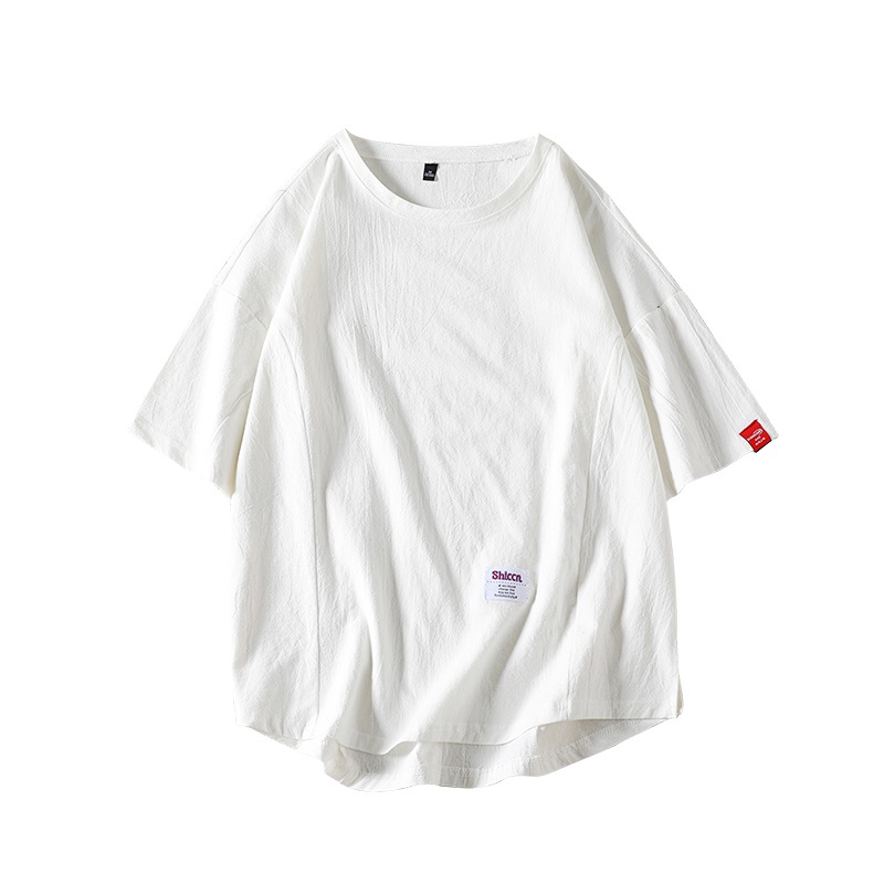 Áo thun IFNICEFUTURE tay ngắn dáng rộng size lớn vải thuần cotton màu trơn thời trang thường ngày cho cặp đôi