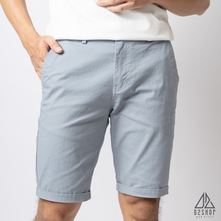 Quần short nam D2shop vải kaki co giãn, màu xanh đen, có dây thắt lưng [L200]