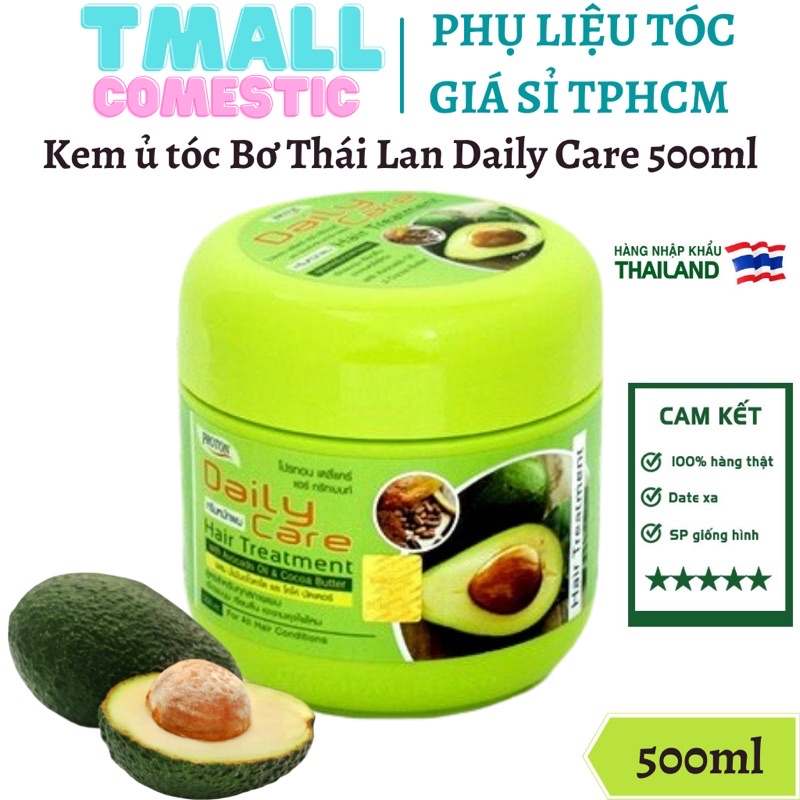 Kem ủ tóc Bơ Daily Care 500ml cao cấp chính hãng Thái Lan làm mềm mượt tóc phục hồi từ sâu bên trong tóc