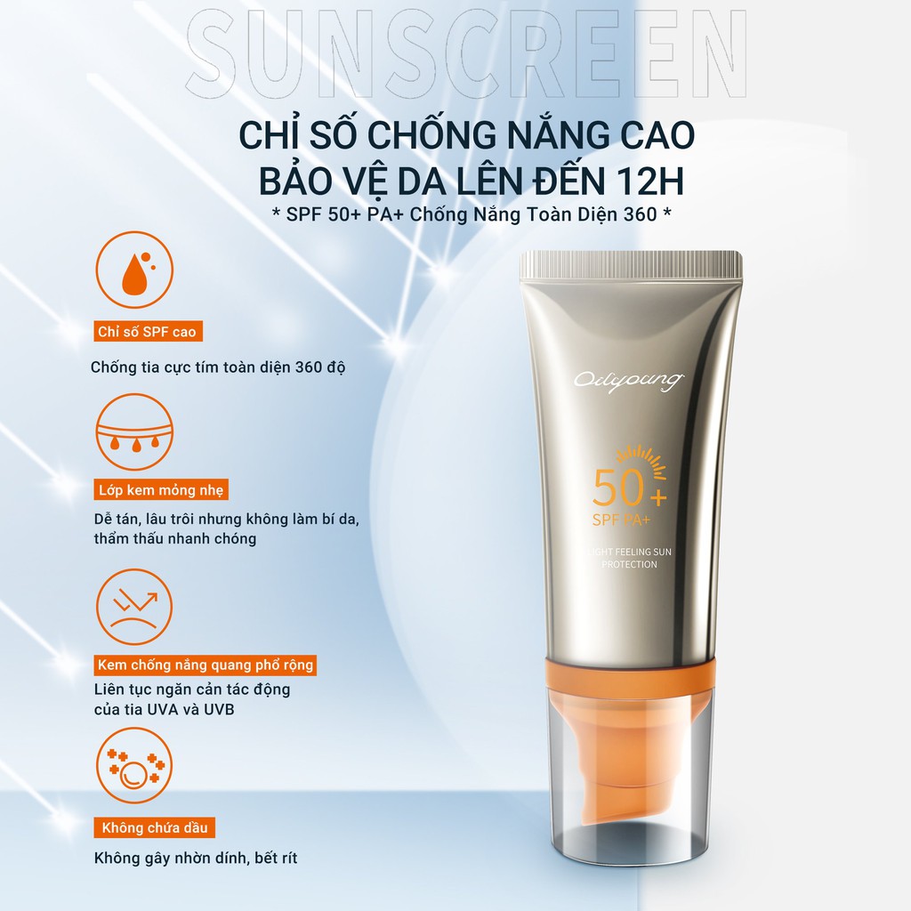 Kem Chống Nắng CIYAOO Oilyoung Bảo Vệ Da Hoàn Hảo UV 50 SPF 50g | BigBuy360 - bigbuy360.vn