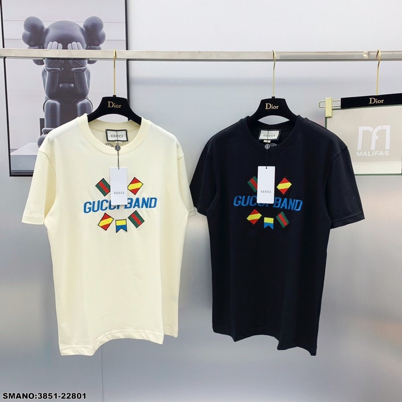 Áo Phông Nam Nữ GC Chữ Thêu Siêu Net - Áo Thun unisex GC 2 màu Siêu Hot