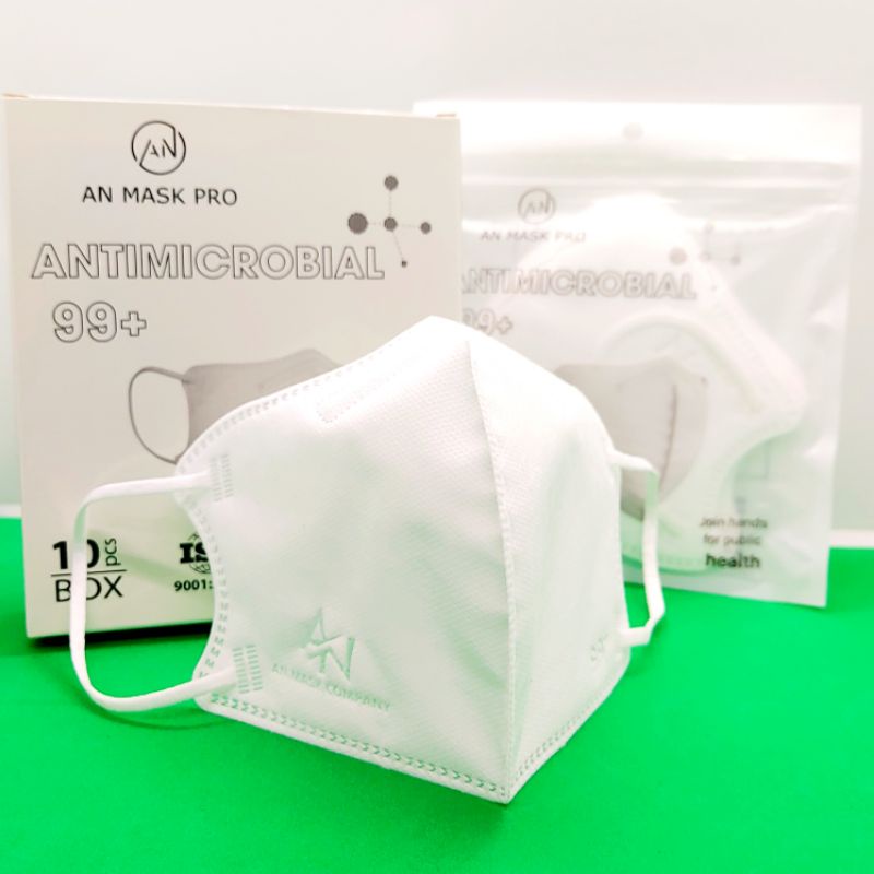 Khẩu trang 3d N99+ khẩu trang 5 lớp y tế AN MASK PRO chống bụi mịn, kiểu dáng ôm gọn mặt