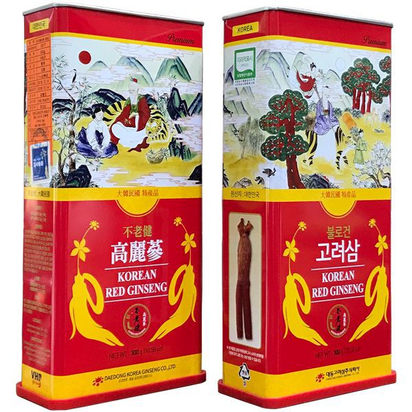 HỒNG SÂM  CỦ KHÔ 6 NĂM TUỔI 300G HỘP THIẾC CHÍNH HÃNG DEADONG HÀN QUỐC | BigBuy360 - bigbuy360.vn