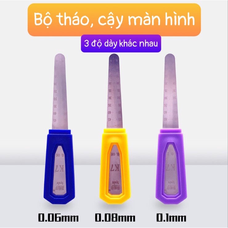 Bộ tháo, cậy màn hình điện thoại 3 món | Thép mỏng không gỉ