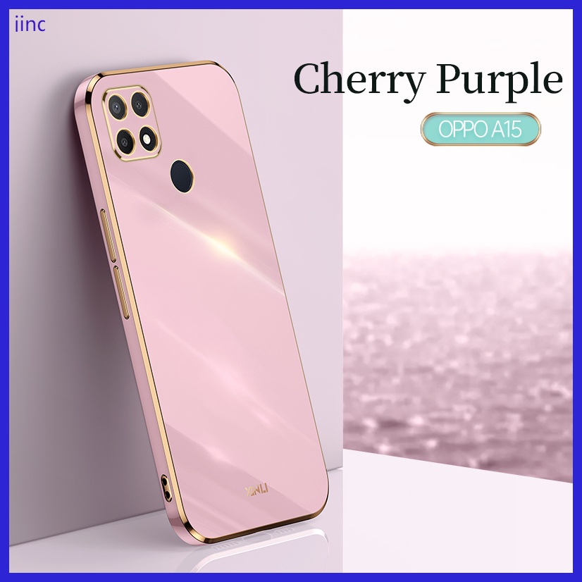 Ốp lưng Oppo A15 A15S case Vỏ điện thoại mạ điện sang trọng chất lượng cao