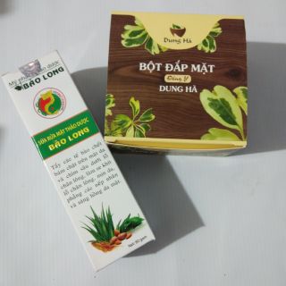 Combo Sữa rửa mặt thảo dược Bảo Long và Bột đắp mặt đông y Dung Hà