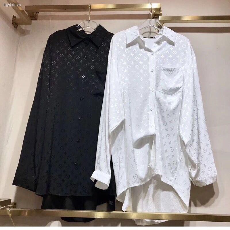 Áo Sơ Mi Trắng Vải Satin Phong Cách Retro Hàn Quốc Cho Nữ