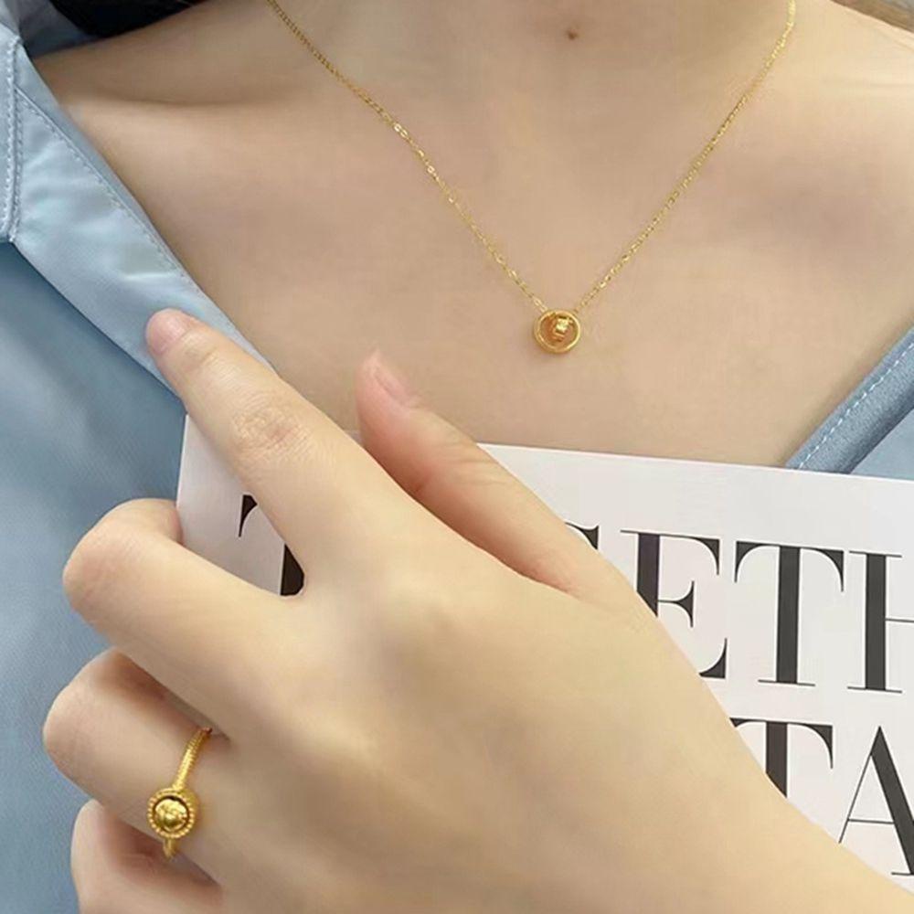 Vòng cổ Chuỗi Hạt VANES1 Thiết Kế Đơn Giản Thời Trang|Vòng cổ Mặt Đá Mắt Mèo Phong Cách Việt Nam|Vòng cổ Hạt Đồng May Mắn Phong Cách Hàn Quốc