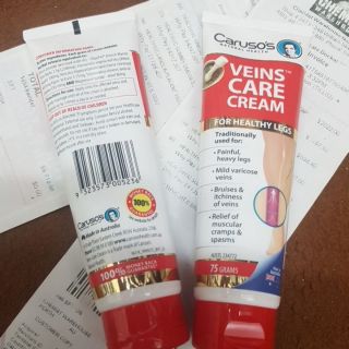 Kem bôi hỗ trợ giãn tĩnh mạch Úc 75g Veins care Caruso's