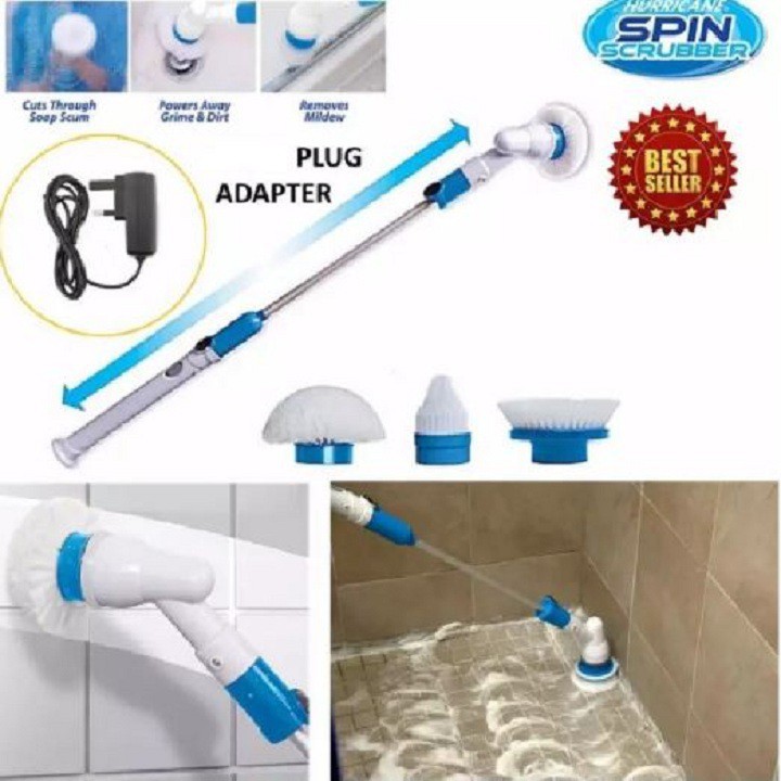 Chổi Điện Sạc Đa Năng 3 Đầu Thay Đổi Spin 300 RPM