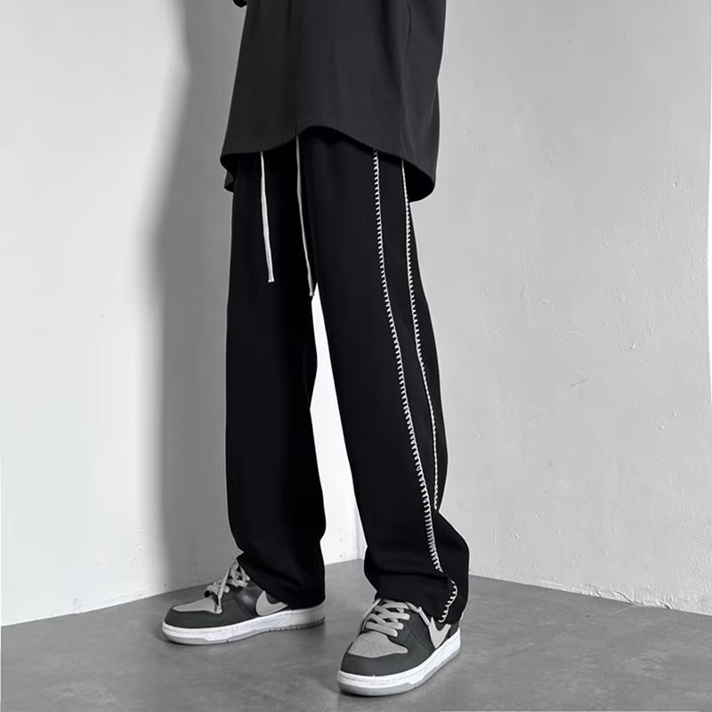 Quần Dài Lưng Thun Ống Rộng Thoải Mái Phong Cách Nhật Bản Thời Trang Cho Nam size M-2XL