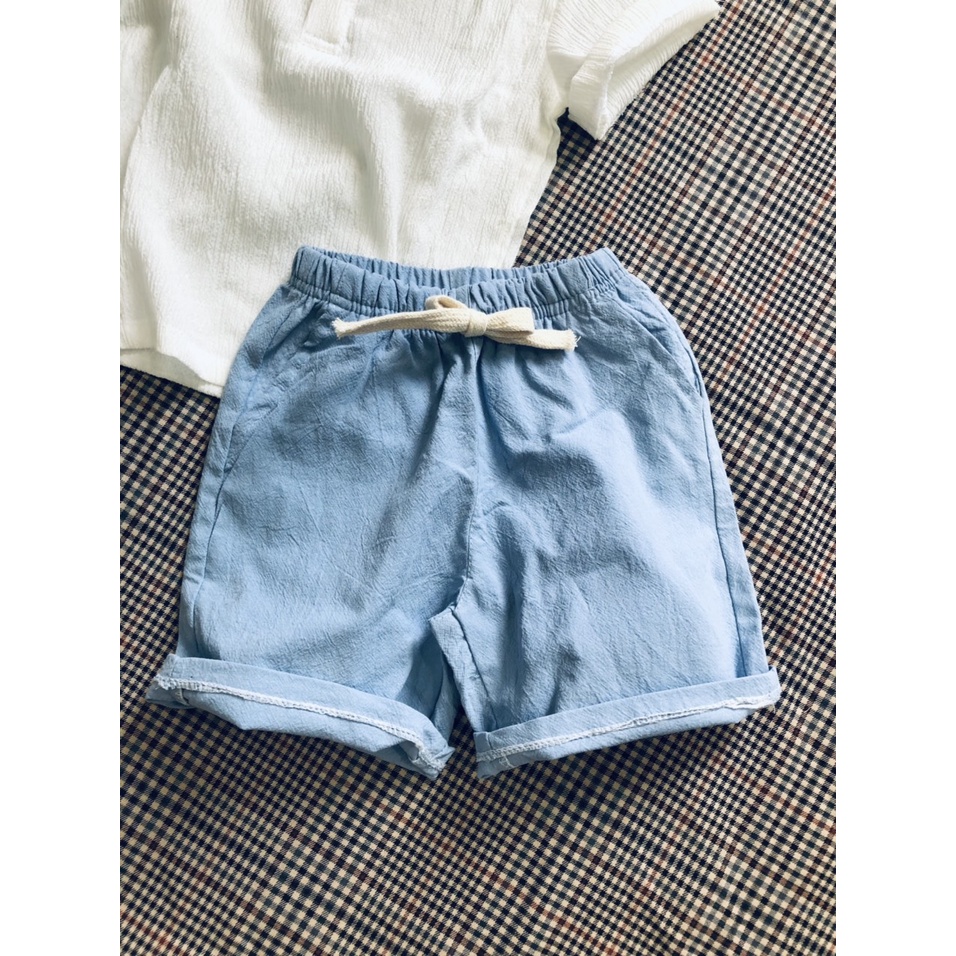 (BÁN VI YEU THICH TƯ CHUP 100%) Quần đùi chất đũi  cho bé, , Thoáng nhẹ, Thoải mái vô tư vận động...
