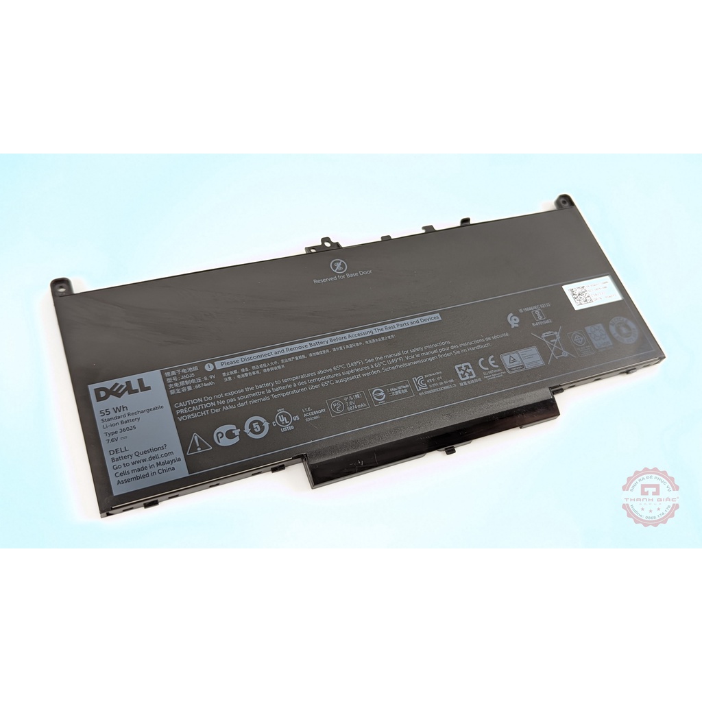 Pin Laptop Dell 55Wh J60J5 Thay Thế Cho Dell Latitude 7270 7470 E7270 E7470 - Bảo Hành 6 Tháng
