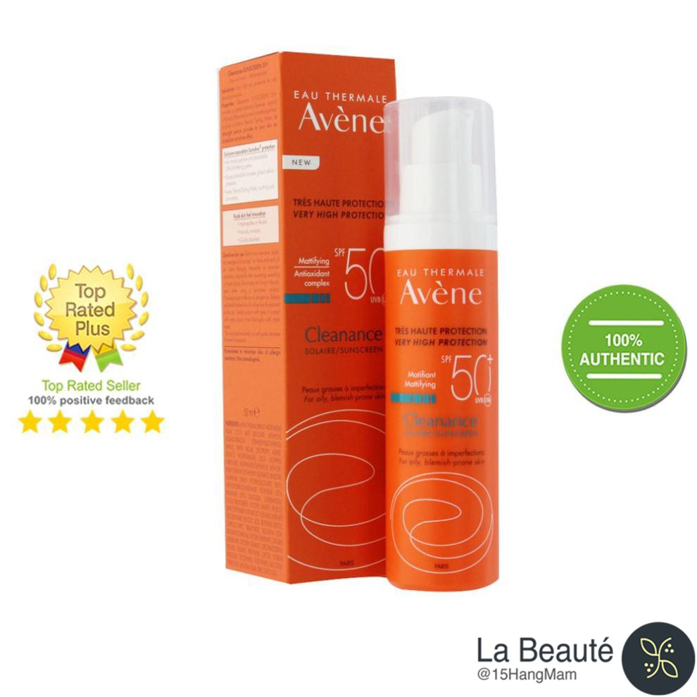 Avène Cleanance Solaire SPF 50+ - Kem Chống Nắng Dành Cho Da Nhờn Mụn 30ml