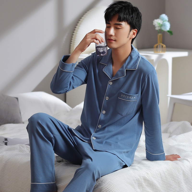 Bộ PIJAMA NAM CAO CẤP chất liệu cotton SIÊU MỀM MỊN, Full size L-3XL, trơn màu phù hợp mọi lứa tuổi
