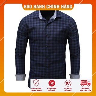 Áo khoác sơ mi nam sọc ca rô thời trang thu đông