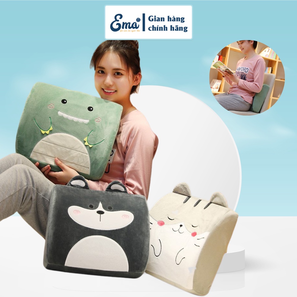 Gối tựa lưng văn phòng hình thú dễ thương Ema, Gối kê lưng văn phòng đa năng