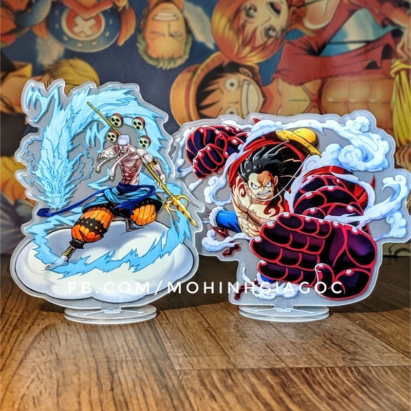 Mô hình đứng standee arcrylic anime Thanh gươm diệt quỷ / One Piece Tứ hoàng , Kaido , Luffy gear 4 - 15 CMi