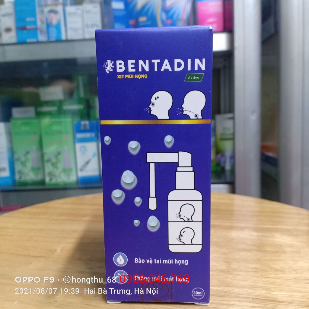 Xịt mũi họng BENTADIN Ative chai 30ml