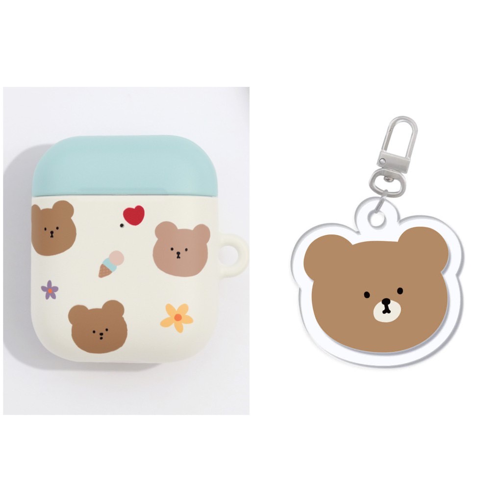 Korea Phone Case MoMoCase Compatible for Airpods Keyring  Cute Korea EarPhone Case  Compatible for Airpods