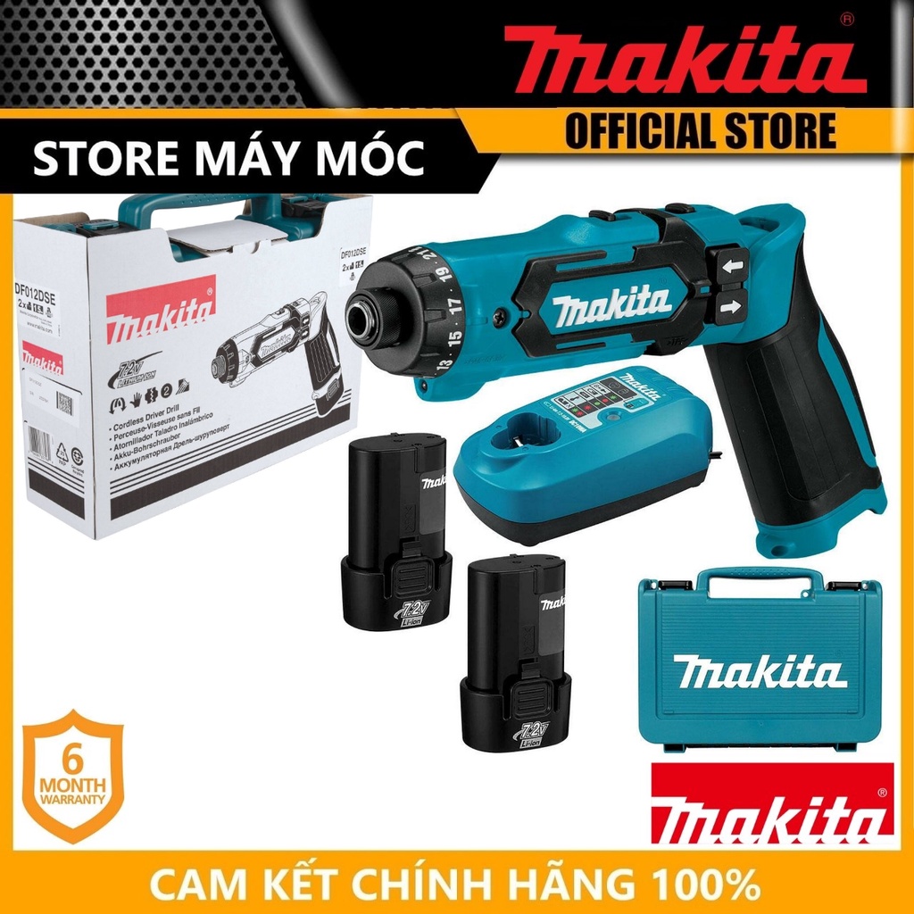 MÁY KHOAN VẶN VÍT PIN 7.2V MAKITA DF012DSE - HÀNG CHÍNH HÃNG