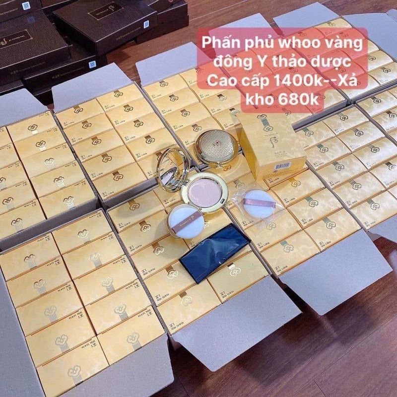 [Chính Hãng] Phấn Phủ Whoo Vàng Siêu Mịn Whoo Mi Two Way Pact & Whoo Mi Powder Pact 15g