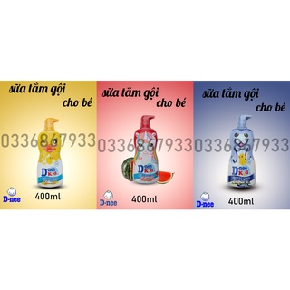 Sữa tắm Dnee Kid cho bé Thái Lan hình thú 400ml