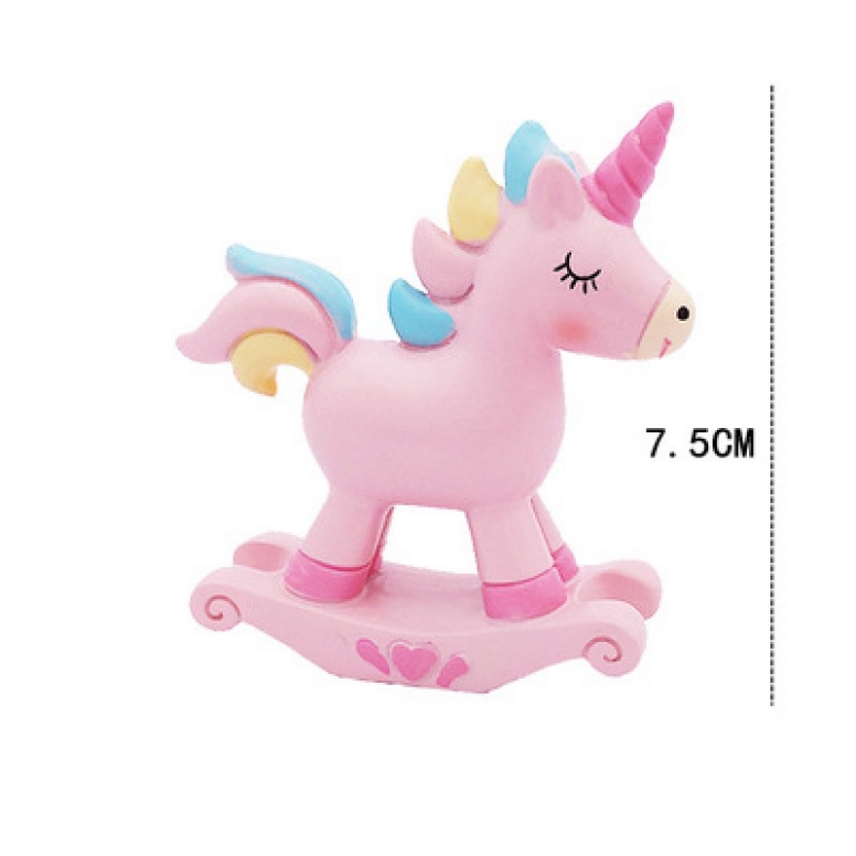 phụ kiện trang trí bánh kem [FREESHIP❤️] ngựa uni bập bênh