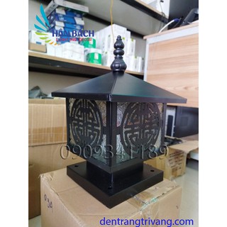 Đèn trụ cổng, gắn cột thép sơn tĩnh điện D200