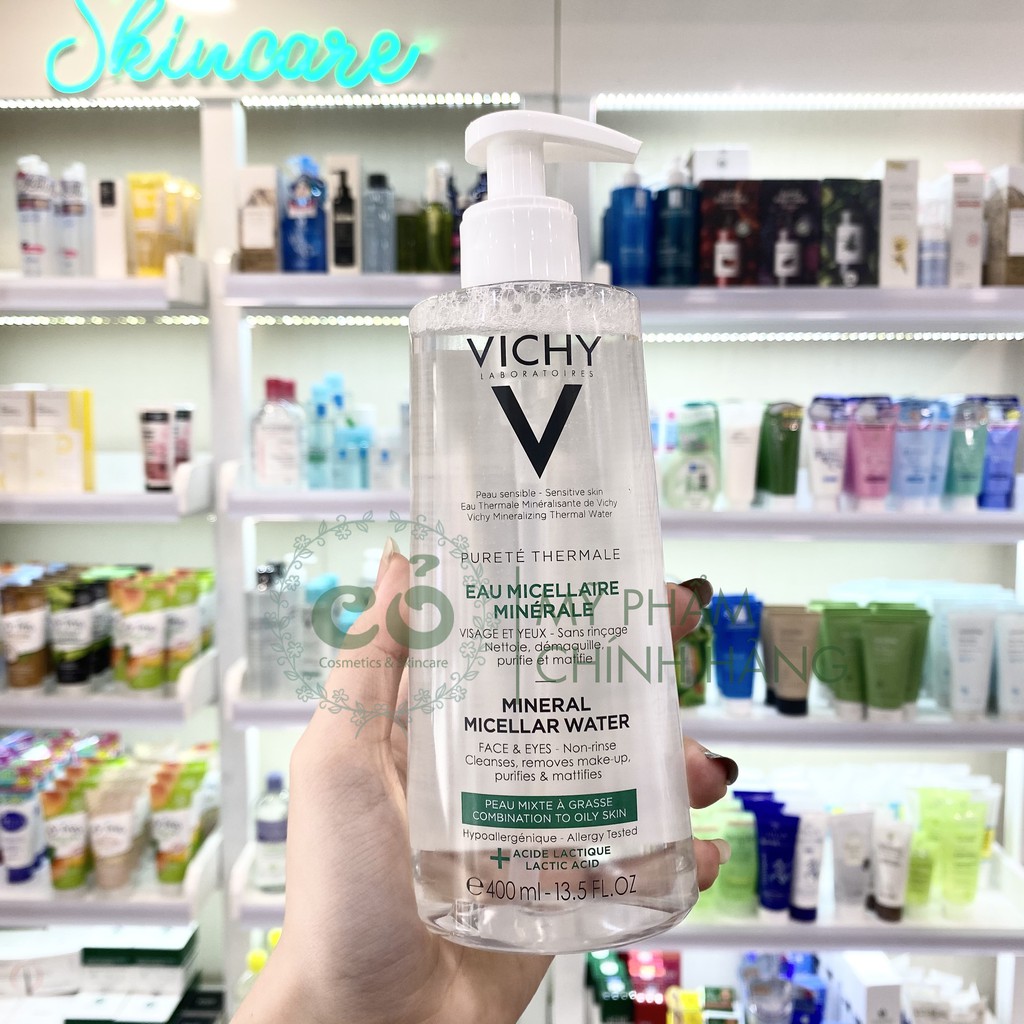 Nước tẩy trang dành cho dầu, da hỗn hợp và da nhạy cảm Vichy Mineral Micellar Water Skin