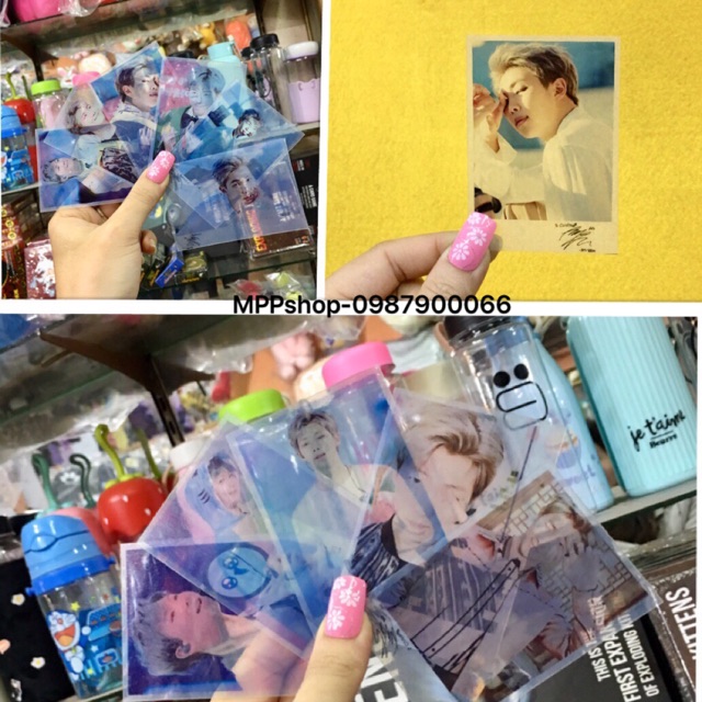 Combo 7 card polaroid trong suốt RAPMONTER BTS có chữ ký ngẫu nhiên