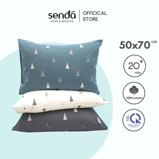 Vỏ gối nằm cotton thô lụa cao cấp SEN ĐÁ 50x70 cm họa tiêt kẻ hiện đại (nhiều mẫu), áo gối mềm mại không khóa kéo