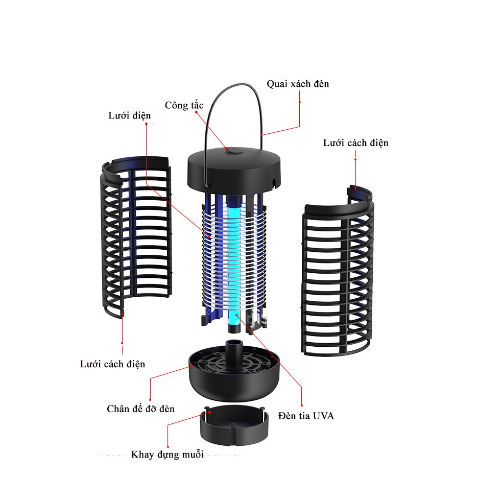 Đèn Bắt Muỗi Và Diệt Côn Trùng, Công Nghệ Ánh Sáng Tím UVA Tiêu Diệt Muỗi Hiệu Quả, An Toàn Cho Mọi Gia Đình