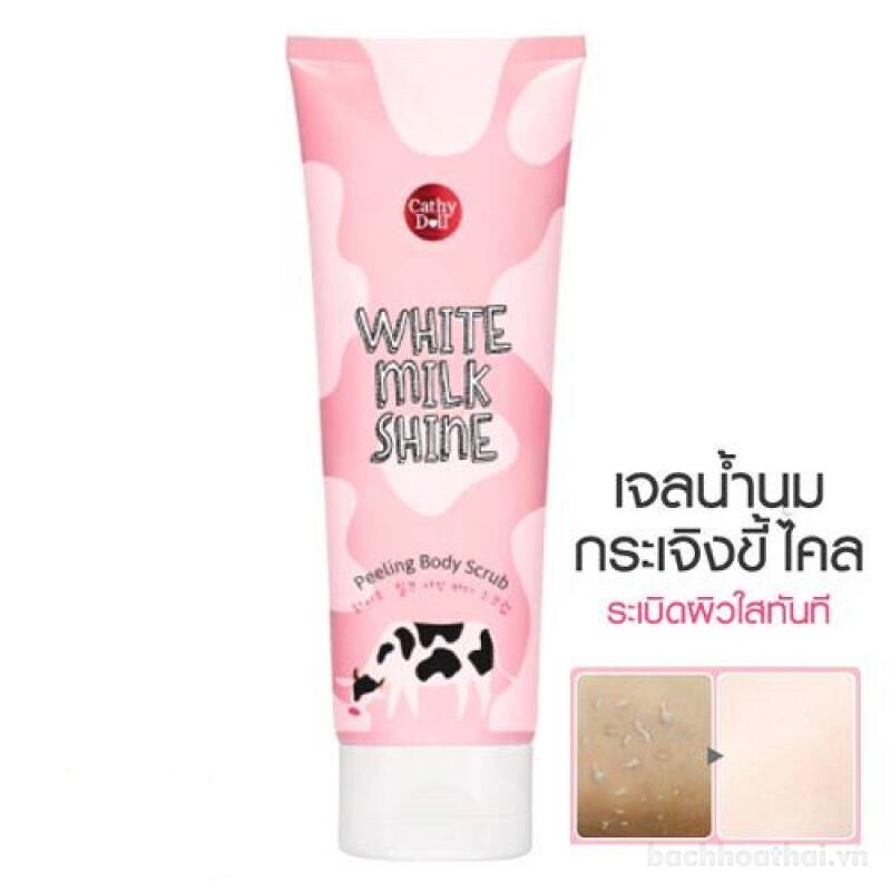 Gel tẩɏ tế bào chết toàn thân White Milk Shine Peeling Body Scrub Thái Lan