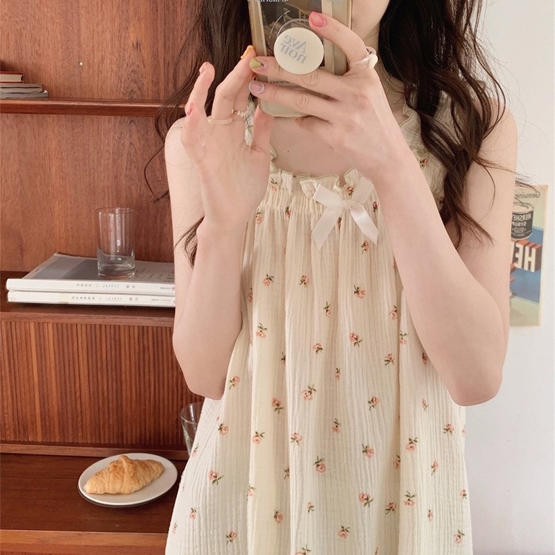 Bộ Đồ Ngủ Hai Mảnh Họa Tiết Dễ Thương Cho Nữ