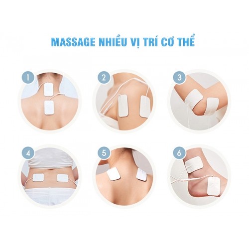Máy massage xung điện 4 miếng dán Nikio NK-100 - Pin Sạc