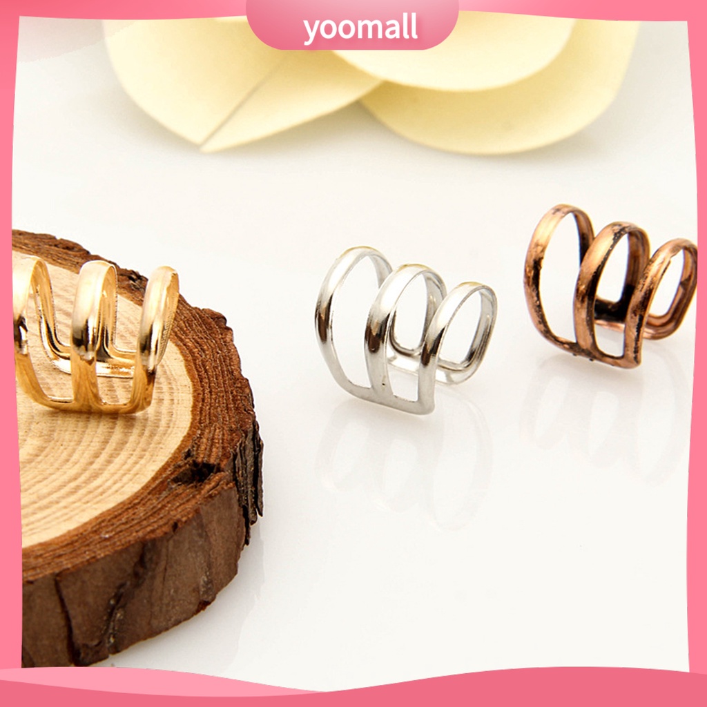 Khuyên kẹp vành tai đính đá thời trang thanh lịch dành cho nữ