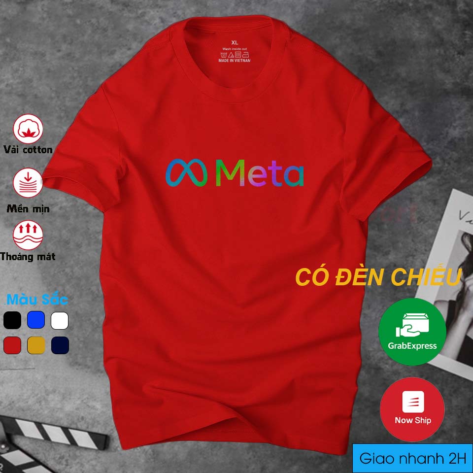 Áo thun nam Meta phản quang 7 màu phong cách lịch lãm