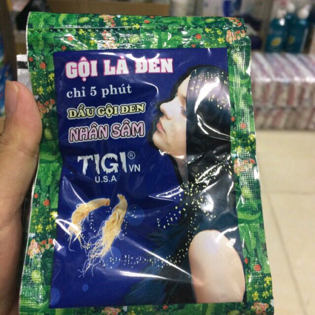 Gói gội đen tóc. Gội là đen