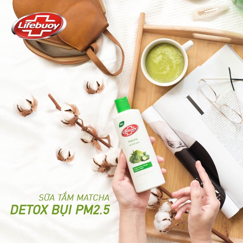 Sữa tắm lifebouy matcha khổ qua _ than hoạt tính detox