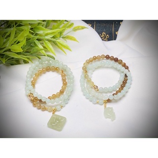 Chuỗi vòng tay ngọc mix charm ngọc hòa điền