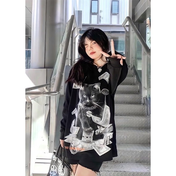 Áo sweater Mèo DOLLAR chất liệu nỉ bông thu đông | BigBuy360 - bigbuy360.vn